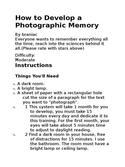 Photographic Memory Pdf