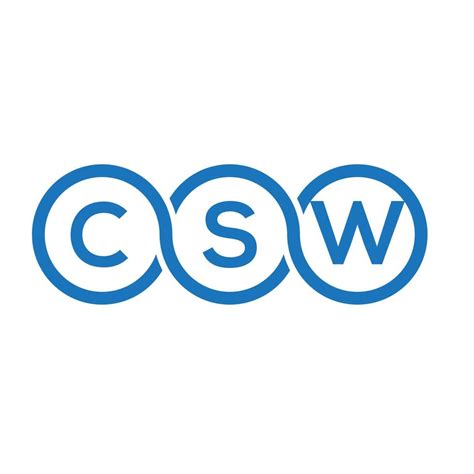 CSW letter logo design on black background. CSW creative initials ...