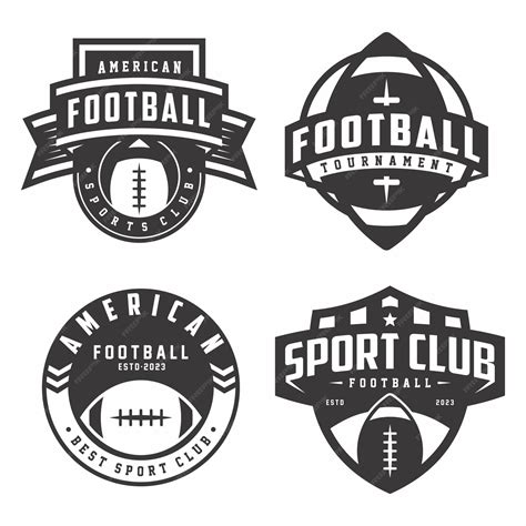 Premium Vector American Football Logo Collection Emblem Set