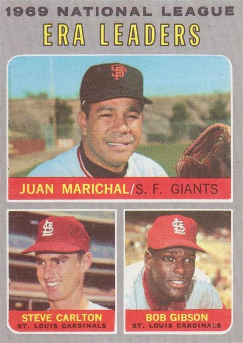 1970 Topps 67 1969 National League Era Leaders Juan Marichal Steve