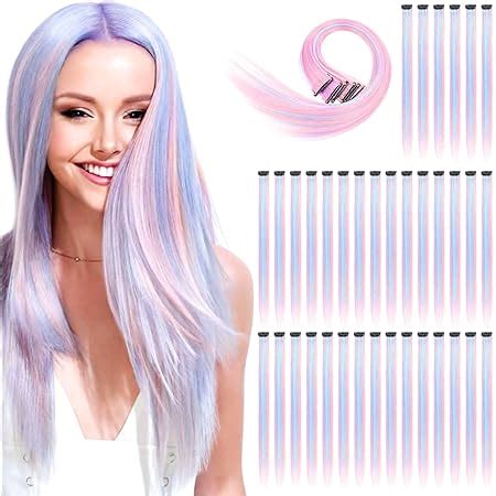 Amazon Colored Hair Extensions Inch Multicolors Party