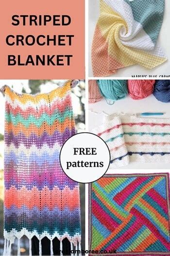 Free Striped Crochet Blanket Patterns From Scraps To Splendour