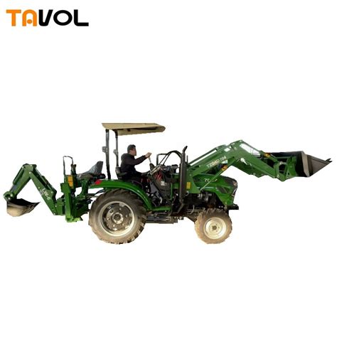 70HP 4WD 4X4 Compact Farm Tractor With Rops Canopy Front End Loader For