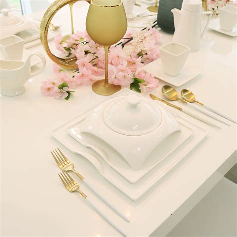 Square Dinnerware Set- 20 pcs – little white dish