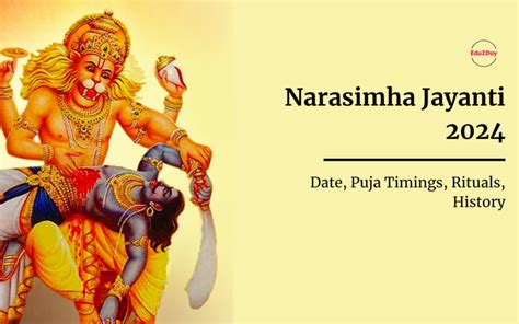 Narasimha Jayanti 2024 Date Puja Timings Rituals History