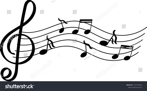 Treble Clef Sheet Music Musical Notes Stock Vector Royalty Free 1767759224 Shutterstock