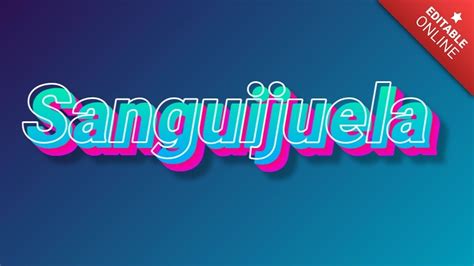 Sanguijuela Flash Pink Blue 3D Text Effect Generator