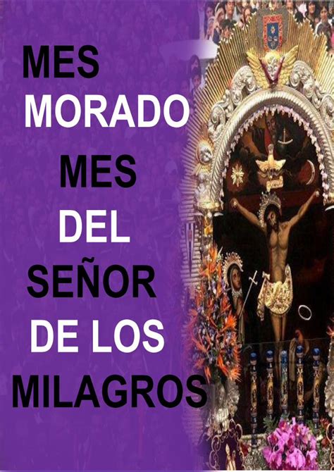 Pdf Mes Morado Mes Del Se Or De Los Milagros El Culto Y Devoci N A