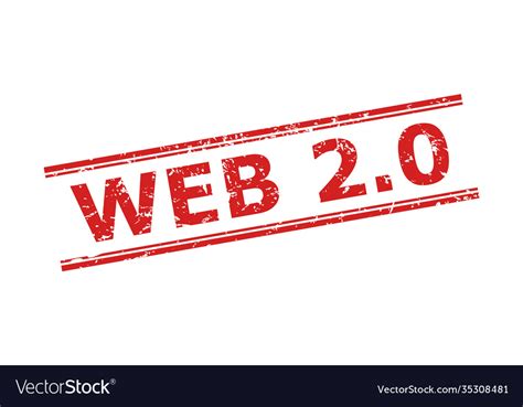 web  stamp seal  grunged texture  double vector image