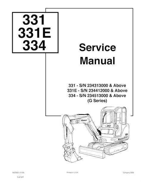 Bobcat E Excavadora Compacta Manual De Servicio Pdf