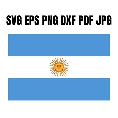 Argentina Flag Svg Clipart Bandera Argentina Digital Etsy México