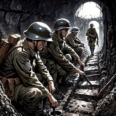 World War II Soldiers in trenches by Ulises López - Playground