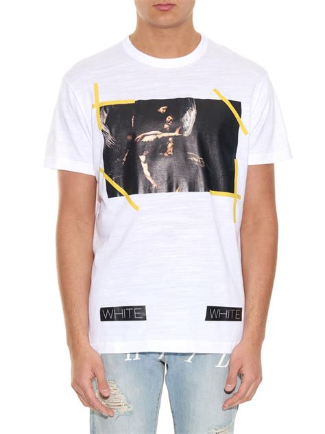 Lyst Off White C O Virgil Abloh New Caravaggio Print T Shirt In White