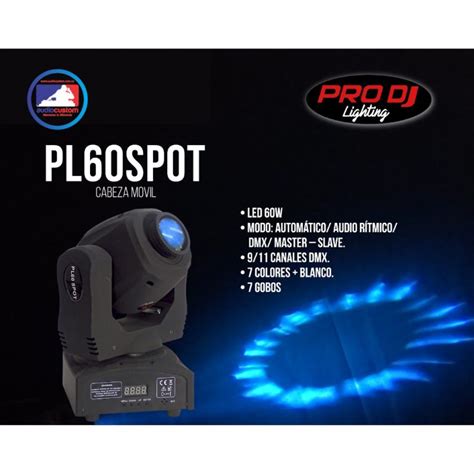 PL60 SPOT Movil Tipo SPOT 60W RGBW Pro Dj Audiocustom