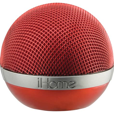 iHome Rechargeable Portable Bluetooth Speaker (Red) IDM8RYC B&H