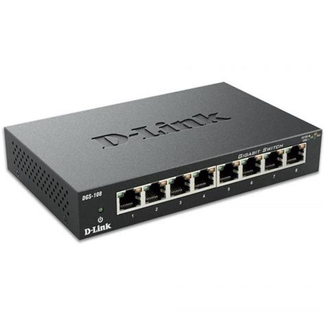 D Link DGS 108 commutateur réseau Non géré L2 Gigabit Ethernet 10 100