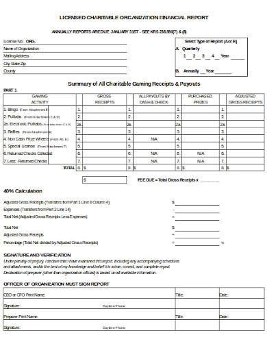 FREE 10 Charity Report Samples Templates In MS Word MS Excel PDF