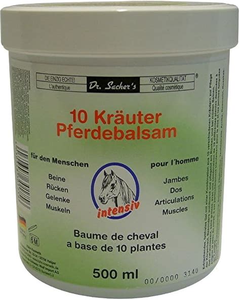 10 Kräuter Pferdebalsam von Dr Sachers 500ml Amazon de Drogerie