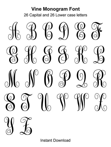 Best Free Monogram Fonts For Cricut | semashow.com