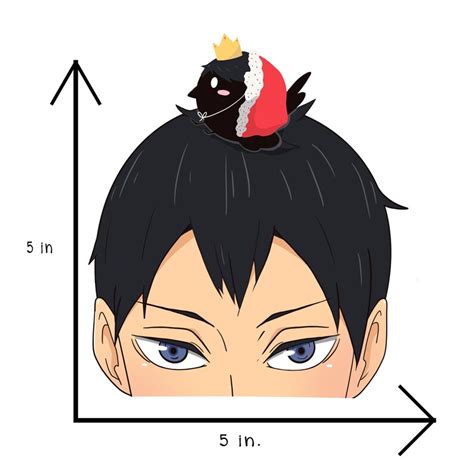 Kageyama Tobio Haikyuu Peeker Sticker Anime Stickers Anime Etsy