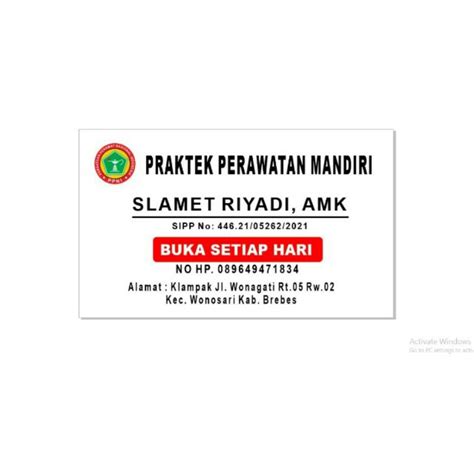 Jual Cutting Stiker Printing Stiker Plang Papan Nama Praktek Dokter