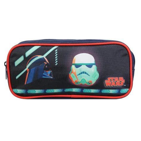 BAGTROTTER Trousse Scolaire Rectangulaire Disney Star Wars Bleu