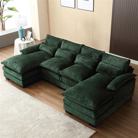 Calabash Modern Modular Sectional Sofa Chenille L Shaped