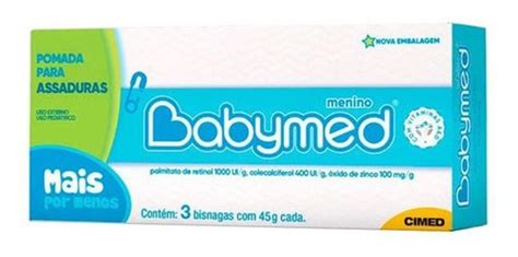 Caixa Pomada Para Assadura Babymed Azul G Cimed Creme