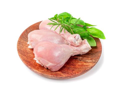 Raw Chicken Drumsticks Isolated Uncooked Poultry Legs Fresh Hen Meat