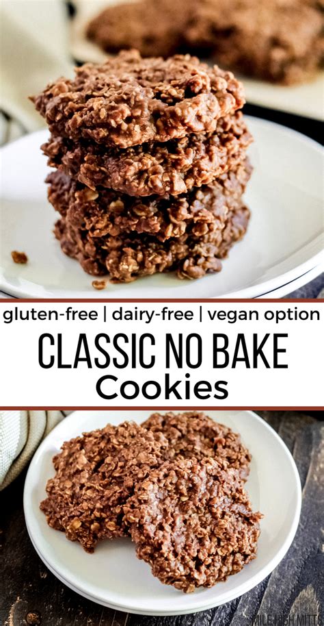 Classic No Bake Cookies Gluten Free Dairy Free Vegan Option Mile High Mitts