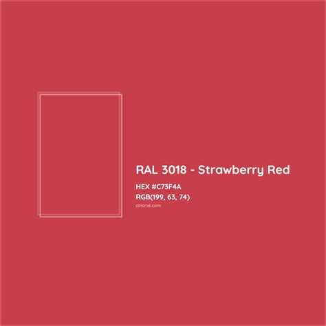 RAL 3018 - Strawberry Red Complementary or Opposite Color Name and Code ...