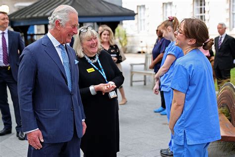 Prince Charles Visits Hospital Staff Who Cared for Prince Philip Before