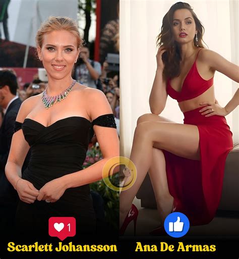 Trendy - Scarlett Johansson and Ana de Armas are two of Hollywood’s