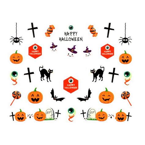 Halloween Happy Nail Decals - Nail Decals | ShopKeeki