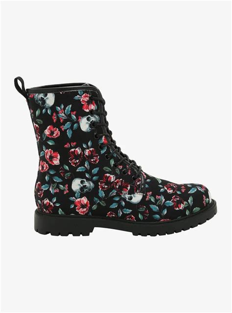 Hot Topic Skull Floral Combat Boots Mall Of America®