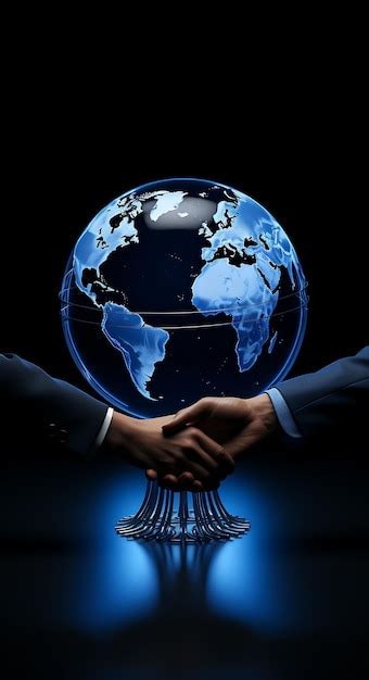 Premium Photo Design Of World Trade Organization Globe Handshake