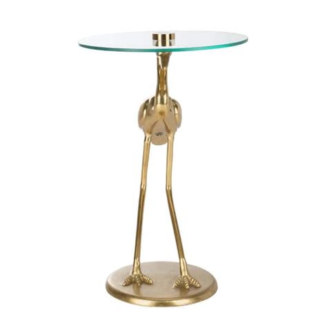 Safavieh Tori Gold Glass End Table Acc4600a The Home Depot