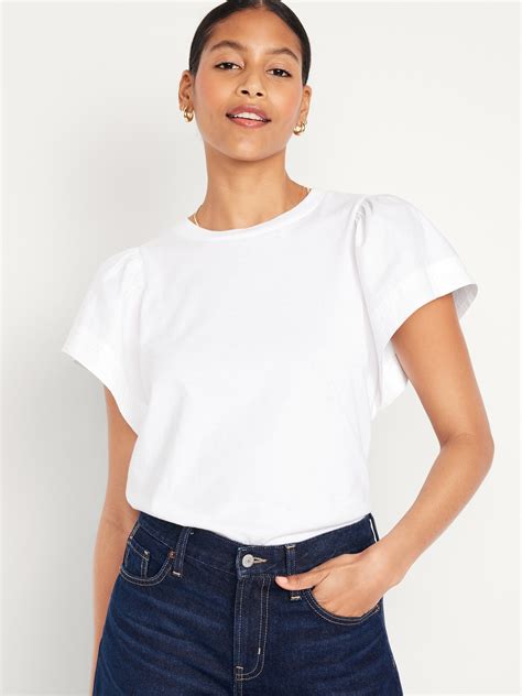 Flutter Sleeve Combination Top Old Navy