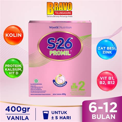 Jual Bravo Supermarket S 26 Promil Tahap 2 Box 400gr 6 12 Bln