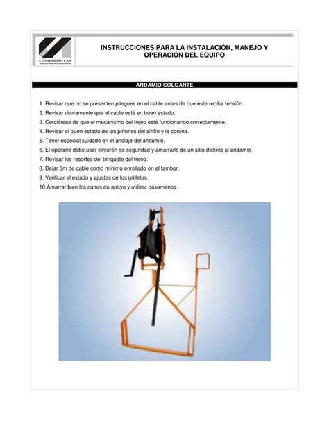 Pdf Instrucciones Para La Instalaci N Manejo B Instrucciones