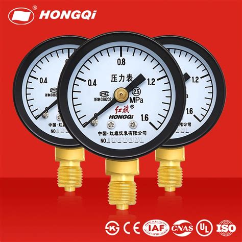 Black Painted Steel Case Ordinary Bourdon Tube Pressure Gauge China