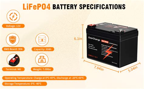 Enercharge 12v 30ah Lifepo4 Battery，4000 Cycles Rechargeable 12v Lithium Battery