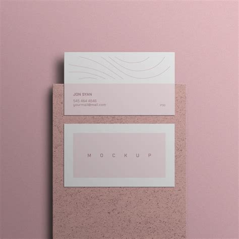 Free PSD Minimal Business Card Mockup