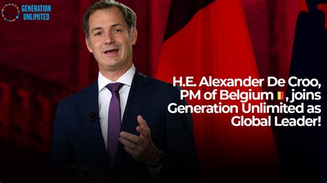 Alexander De Croo Neemt Rol Op Als ‘global Leader In Generation