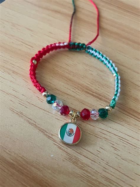 México Bandera Bracelet Mexican Bracelets Latina Ts Viva México