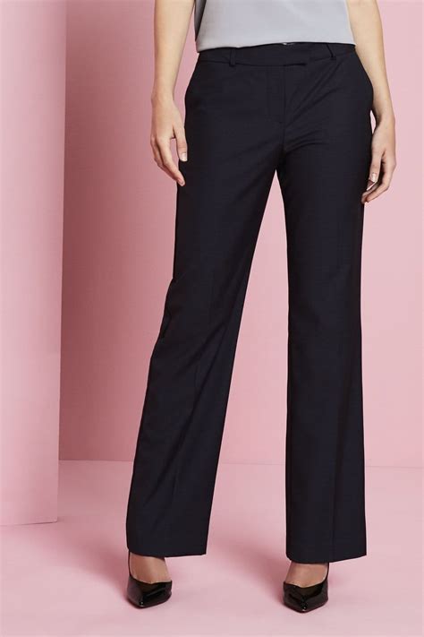 Alderley Womens Trousers Regular Fit Tall Length Blue Sharkskin