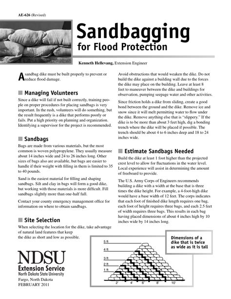 (PDF) Sandbagging for Flood Protection