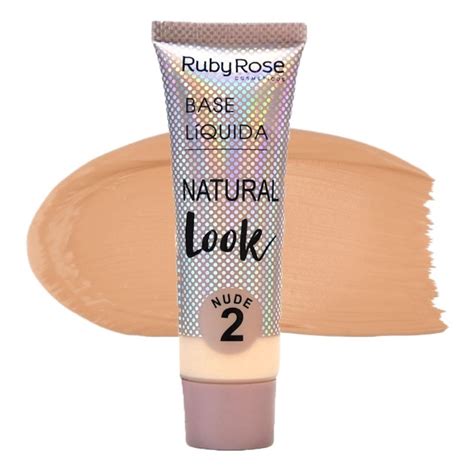 Base L Quida Natural Look Cor Nude Unidades Ruby Rose Make