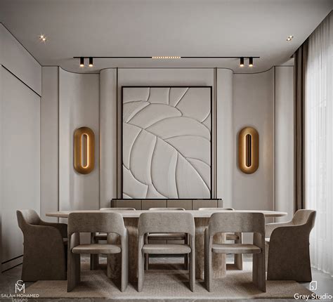 Minimal Living Room Dinning Room Design In Ksa Behance