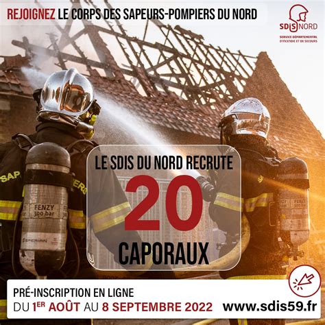 SDIS 59 On Twitter Le SDIS Du Nord Recrute 20 Caporaux Parmi Les